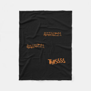 Twist the bones black cat halloween costume gift fleece blanket