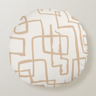 Twist & Turn Neutral Pastel Round Pillow