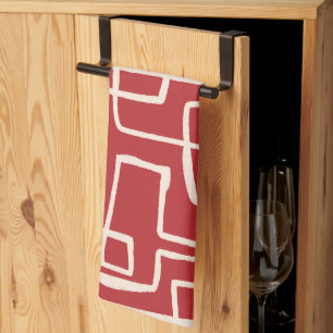 Twist & Turn Red White Kitchen Towel