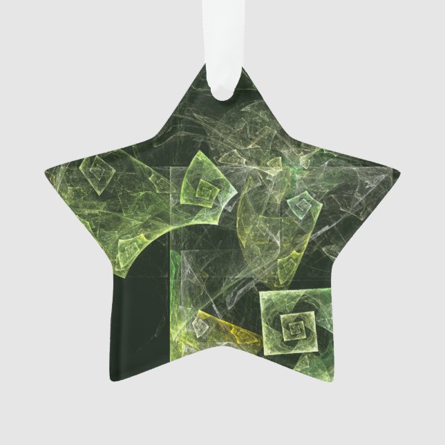 Twisted Balance Abstract Art Acrylic Star Ornament (Front)