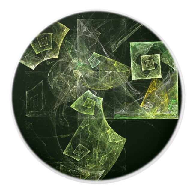 Twisted Balance Abstract Art Ceramic Knob (Front)