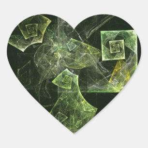 Twisted Balance Abstract Art Heart Sticker