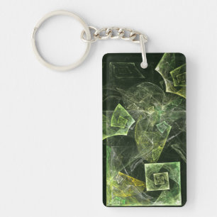 Twisted Balance Abstract Art Keychain