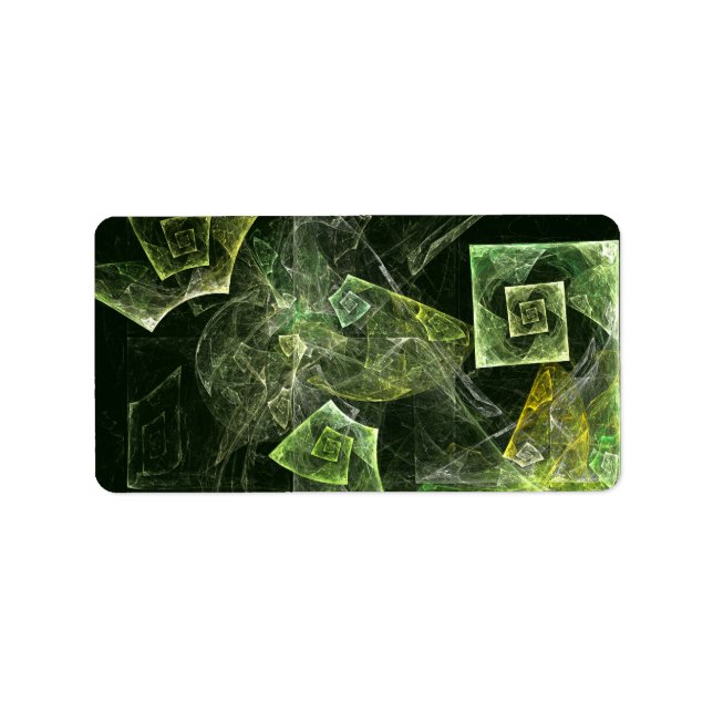 Twisted Balance Abstract Art Label (Front)