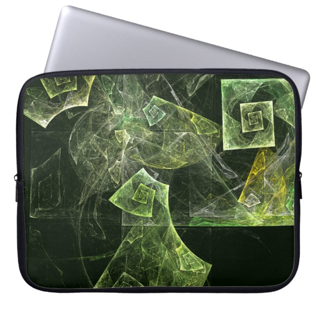 Twisted Balance Abstract Art Laptop Sleeve (Front)