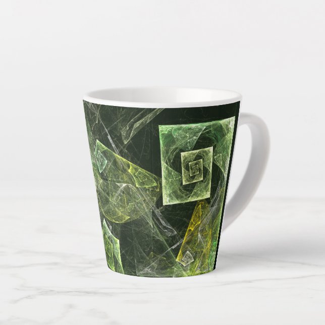 Twisted Balance Abstract Art Latte Mug (Right Angle)