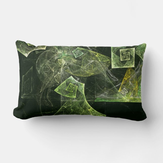 Twisted Balance Abstract Art Lumbar Pillow (Front)