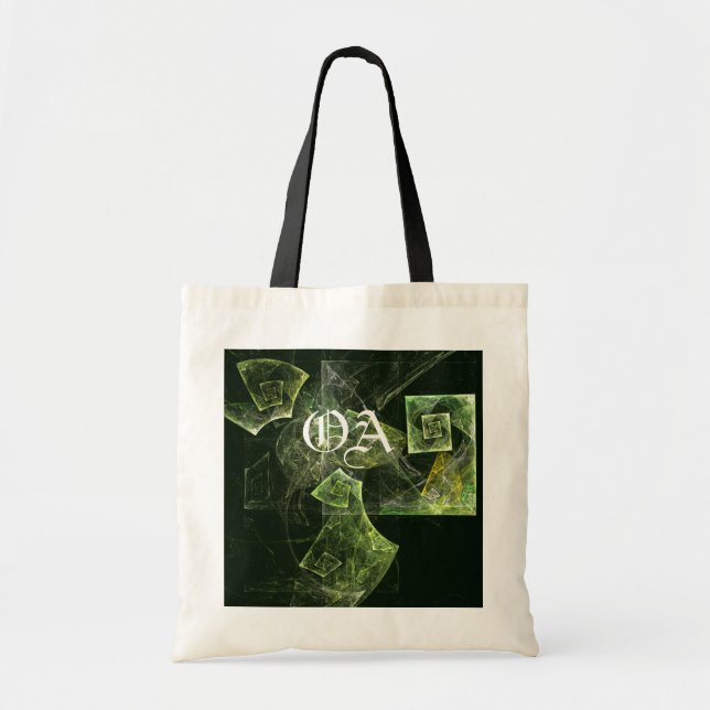 Twisted Balance Abstract Art Monogram Bag (Front)