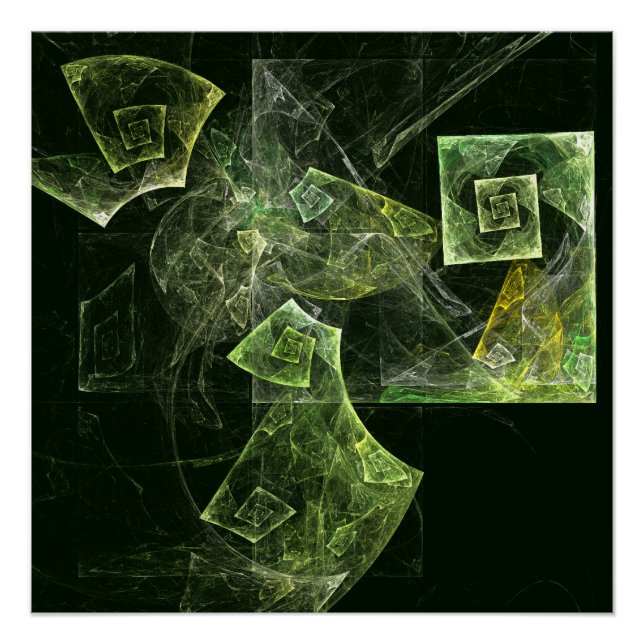 Twisted Balance Abstract Art Poster (Front)