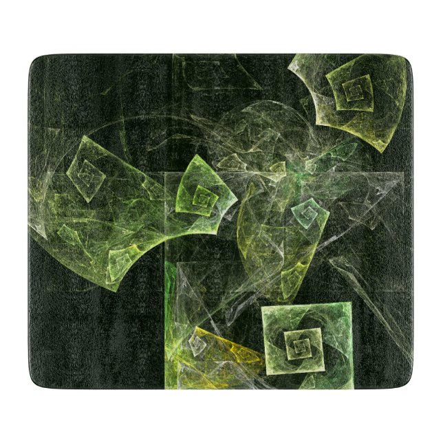 Twisted Balance Abstract Art Rectangle Cutting Board (Front)