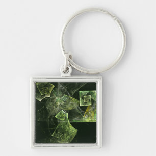 Twisted Balance Abstract Art Small Keychain