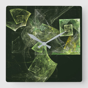 Twisted Balance Abstract Art Square Wall Clock