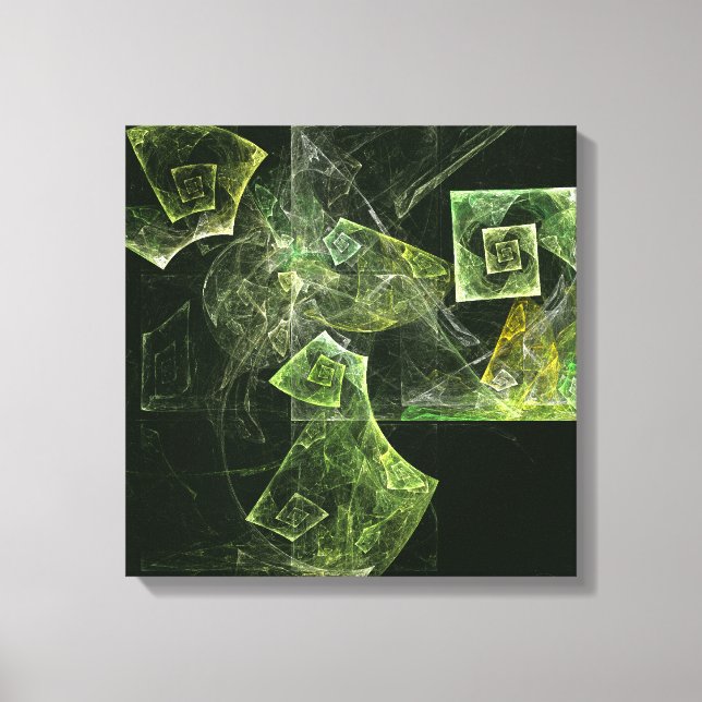 Twisted Balance Fractal Geometry Light Abstract Canvas Print (Front)