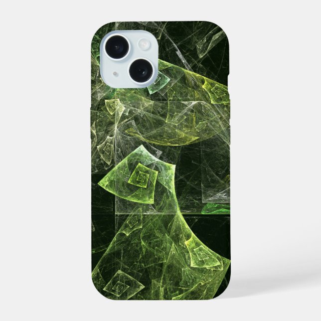 Twisted Balance Fractal Geometry Light Abstract iPhone 15 Case (Back)