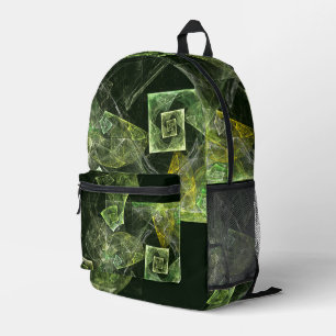 Twisted Balance Fractal Geometry Light Abstract Printed Backpack