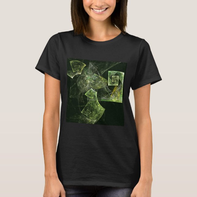 Twisted Balance Fractal Geometry Light Abstract T-Shirt (Front)