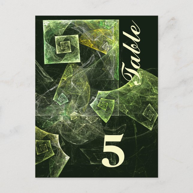 Twisted Balance Table Number Postcard (Front)