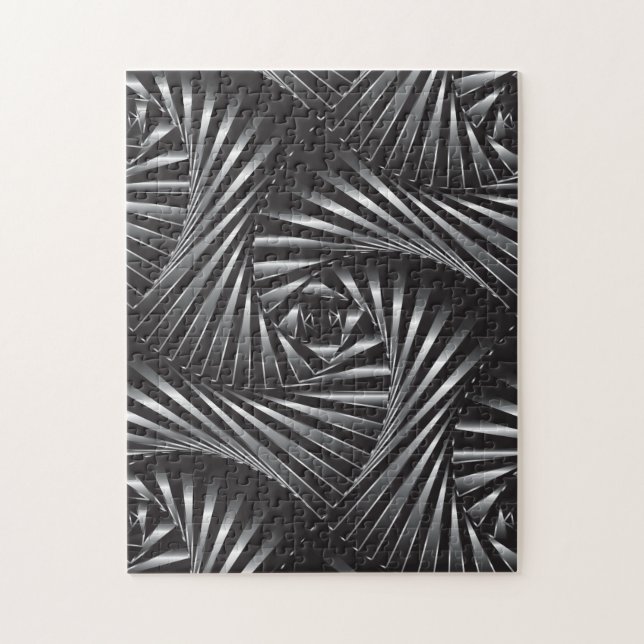 Twisted – Black Steel Jigsaw Puzzle (Vertical)