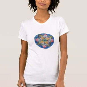 Twisted Blue Mandala Painting Women's T-Shirt