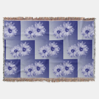 twisted blue petals throw blanket