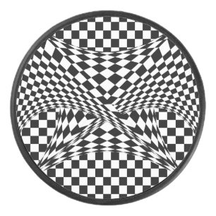 Twisted Checkers by Kenneth Yoncich Hockey Puck