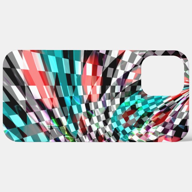 Twisted chess under red and blue colour, panorama  Case-Mate iPhone case (Back / Right)