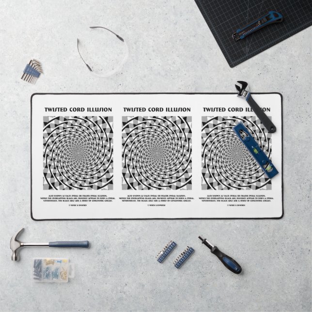 Twisted Cord Illusion (False Spiral) Desk Mat (Workstation)