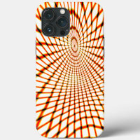 Twisted crossed orange lines forming sunken circle
