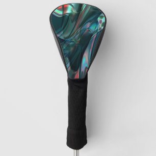 Twisted curves in dark shades to silvery light golf head cover