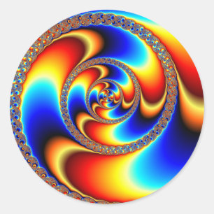 Twisted - Fractal Classic Round Sticker