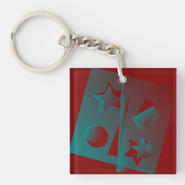 twisted geometry keychain (Front)