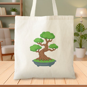 Twisted Japanese Bonsai Tree Tote Bag