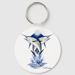 Twisted Marlins Jumping Keychain