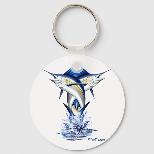 Twisted Marlins Jumping Keychain (Front)