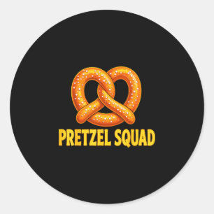 Twisted pretzel lover squad  classic round sticker
