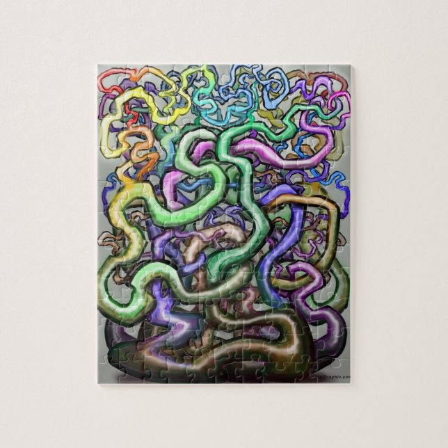 Twisted Rainbow Vines Jigsaw Puzzle (Vertical)