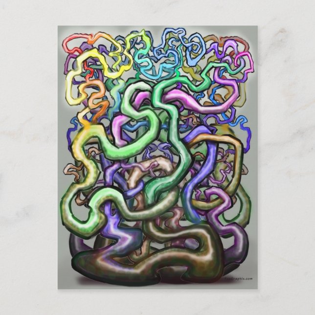 Twisted Rainbow Vines Postcard (Front)