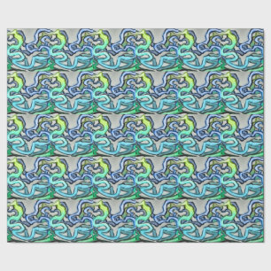 Twisted Rainbow Vines Wrapping Paper