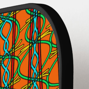 Twisted Southwestern Style Symmetrical Line Art Pickleball Paddle