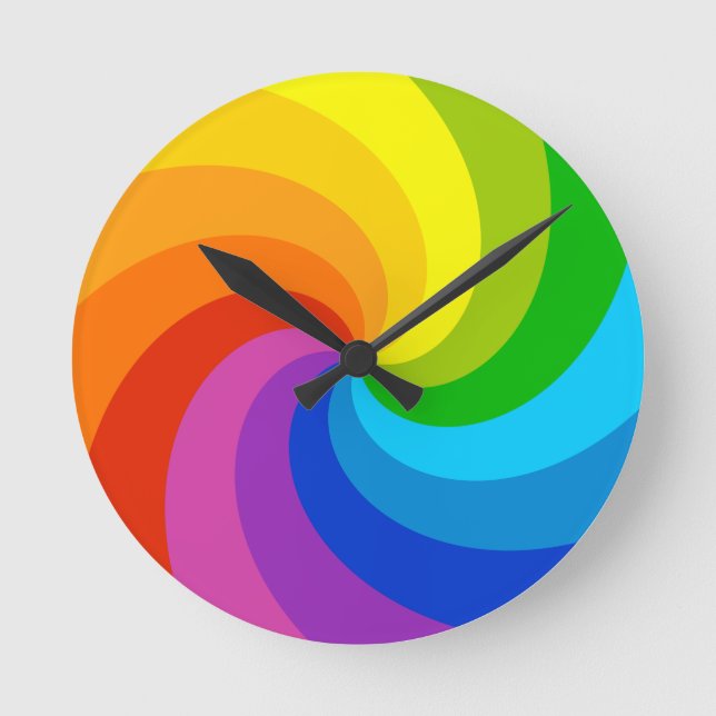 Twisted Spectrum Round Clock (Front)