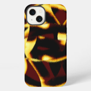 Twisted streaks burnt yellow looks velvety iPhone 13 case
