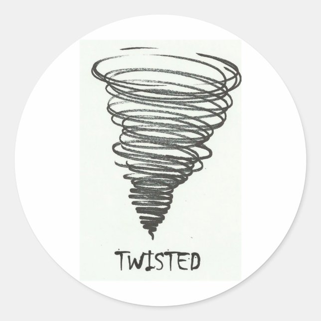 TWISTED TORNADO CLASSIC ROUND STICKER (Front)