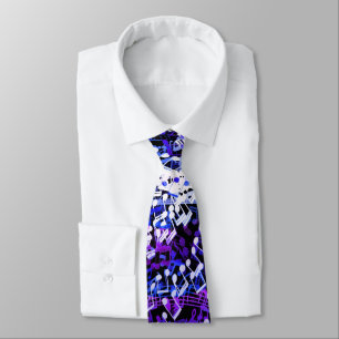 Twisted Tornado of Music Notes Tie