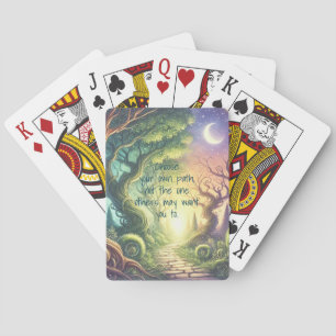 Twisted Tree Path & Quote Playing Cards