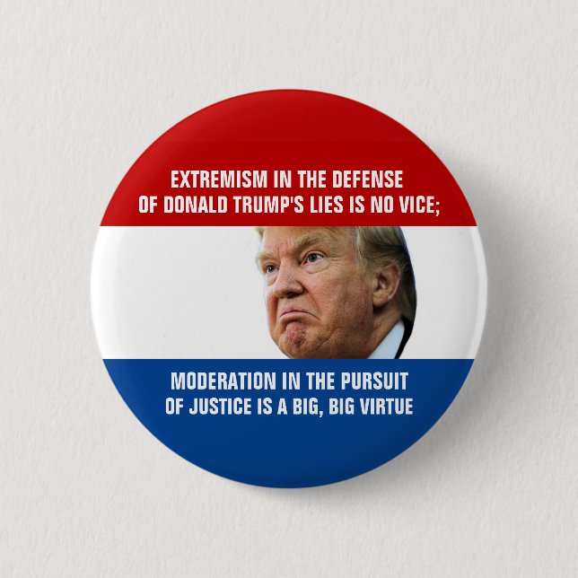 Twisted Trump Logic 2 Inch Round Button (Front)