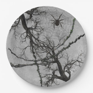 Twisted Vines and Spider Halloween Paper Plate