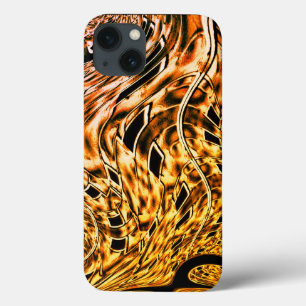 Twisted with a light shade of coral to gold iPhone 13 case