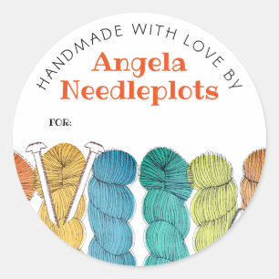 Twisted yarn knitting needles handmade by label