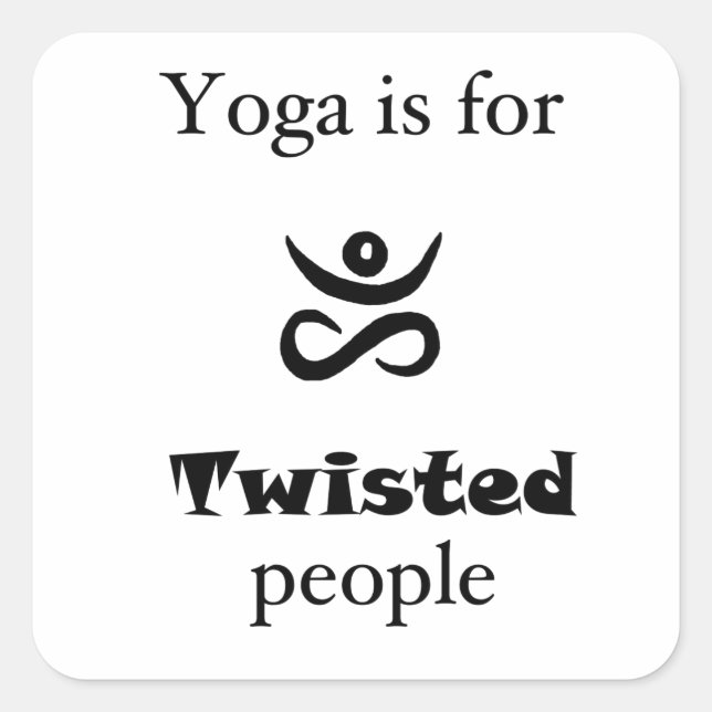 Twisted Yoga Square Sticker (Front)