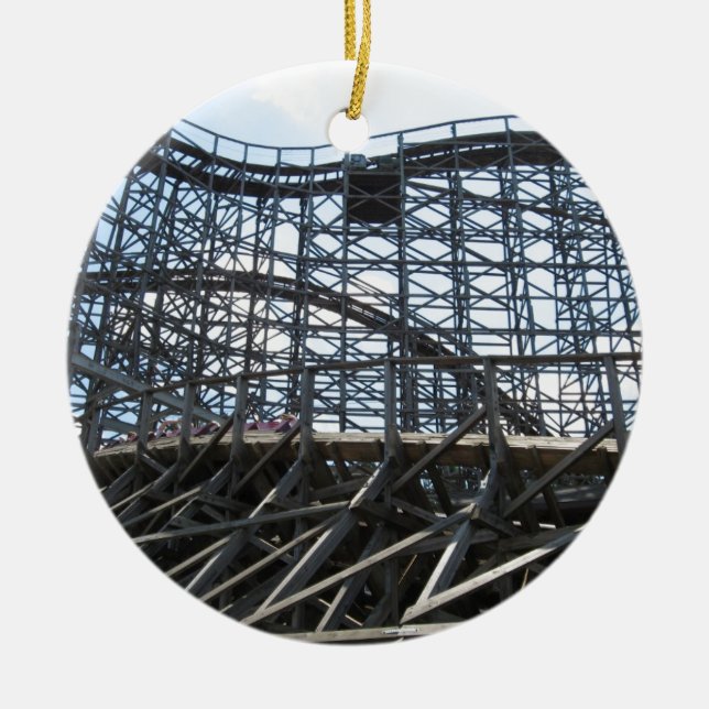 Twister Roller Coaster Knoebels Ceramic Ornament (Front)